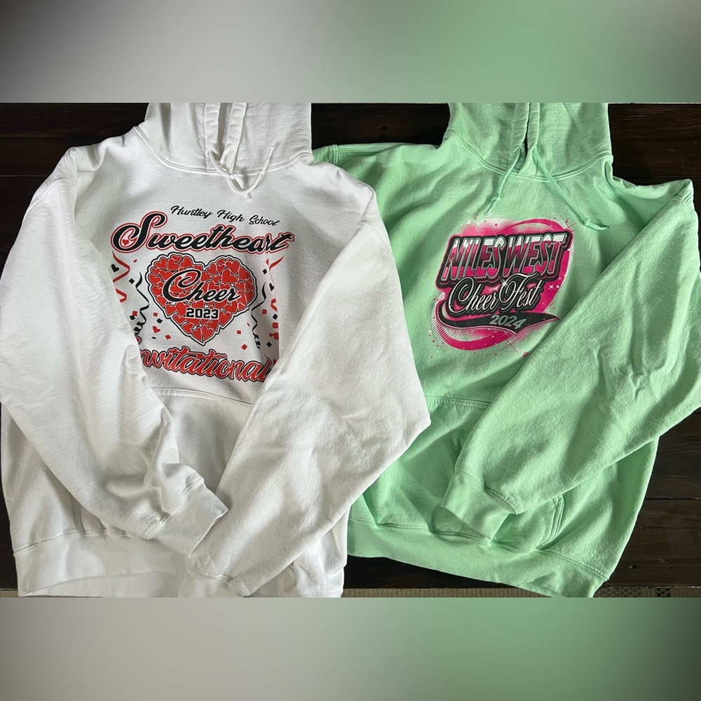 Lot of two cheer competition hoodies size L